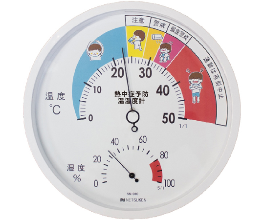 大型熱中症予防対策温湿度計（直径30センチ）