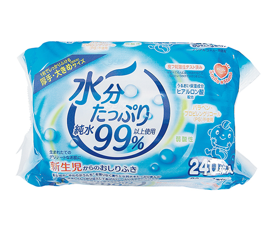 水分たっぷり純水99％以上 新生児からのおしりふき 1パック（80枚×3袋入）