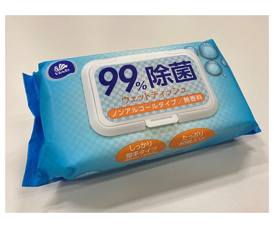 99%除菌ウェットティッシュ（ノンアルコール・しっかり厚手タイプ）80枚入